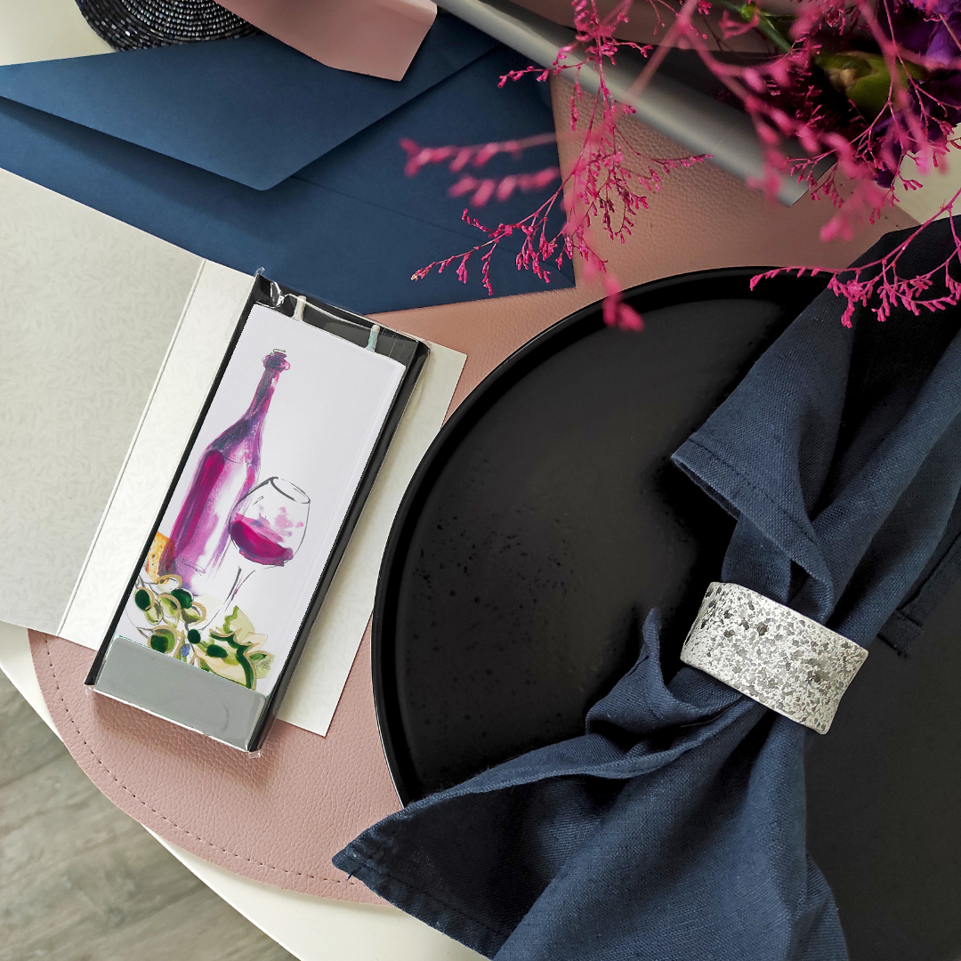 Flat Handmade Candle-Wine with Olives