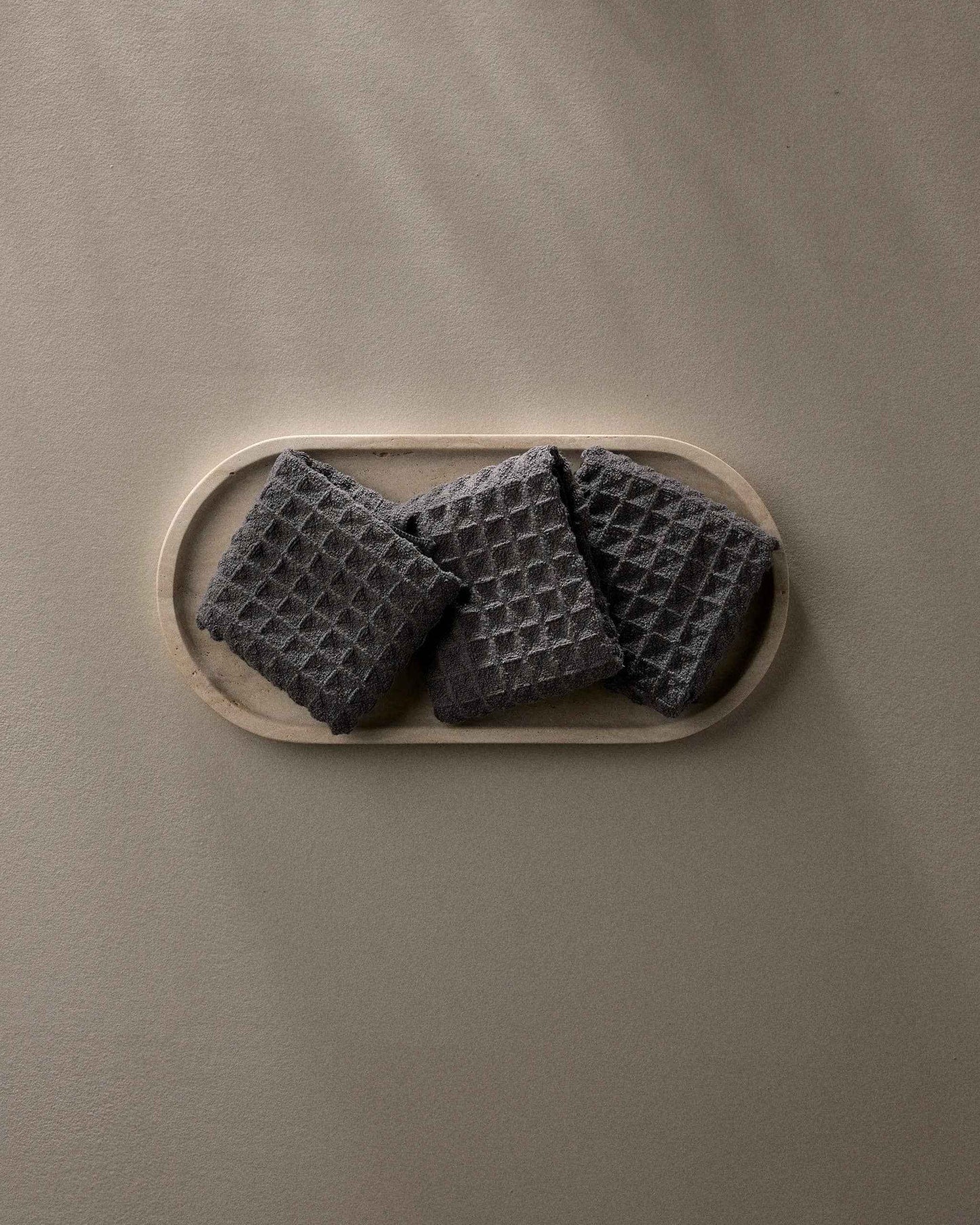 Charcoal Waffle Washcloth Set