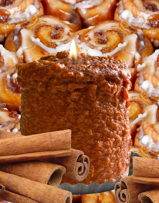 Vela aromática de panecillo de canela