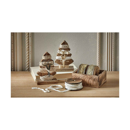 Tree Ribbon Set of 4 & Scissor Set Champagne Christmas