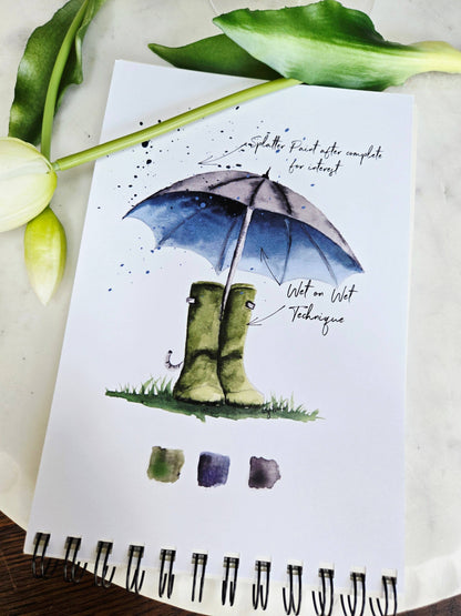 Watercolor Workbook, Spiral Bound 12 Months of Watercolor