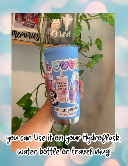 Dr.Pepper sticker,floral dr pepper decal,laptop decals