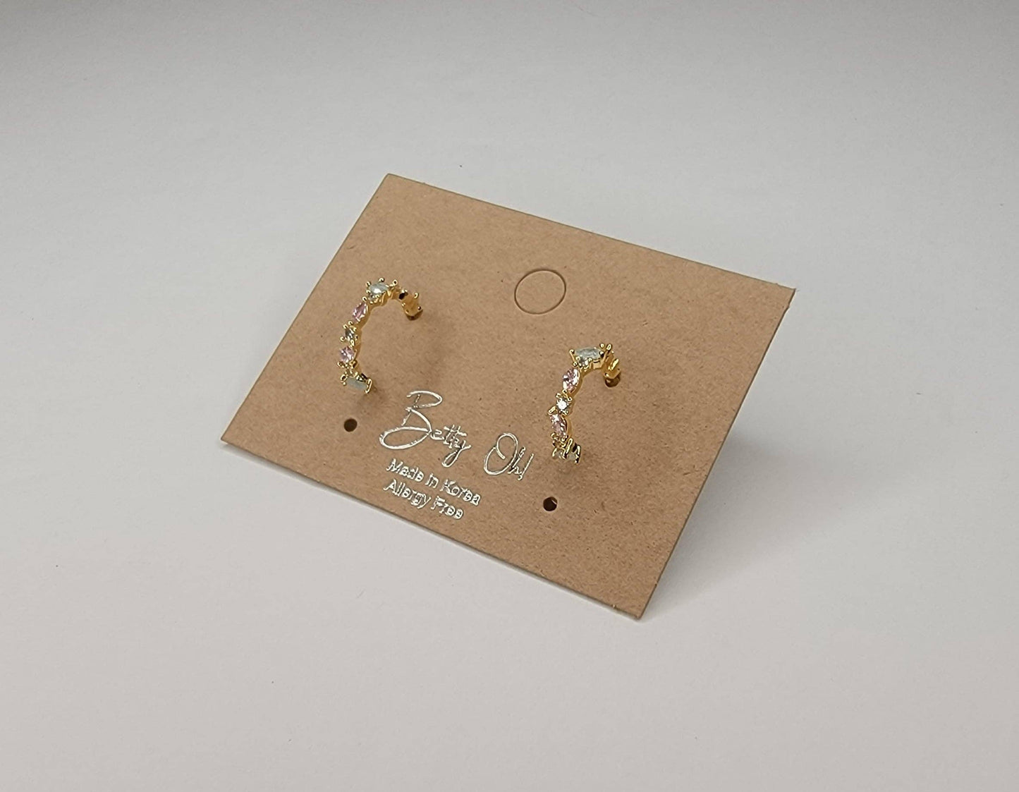 Cubic Zircornia Hoop Earring