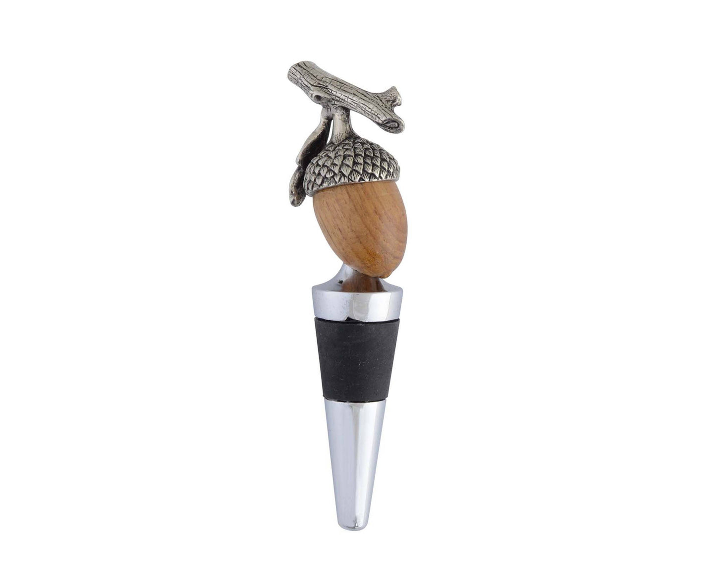 Vagabond House - Pewter  and Wood Acorn Bottle Stopper