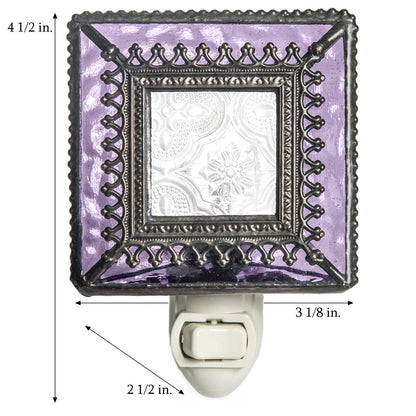 Purple Stained Glass Night Light