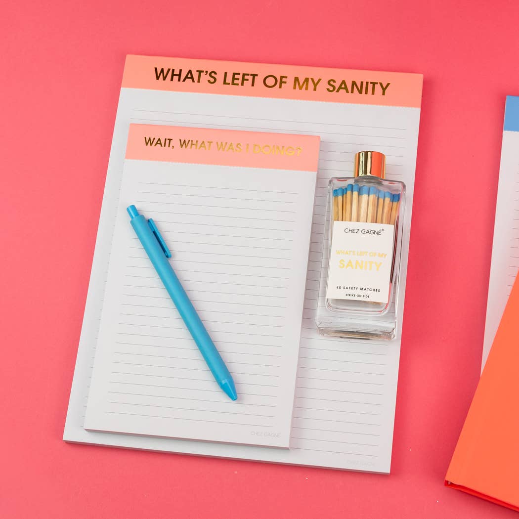 Chez Gagné - Wait, What Was I Doing? - Lined Notepad - Coral Pink - 65 perforated pages - 5x8