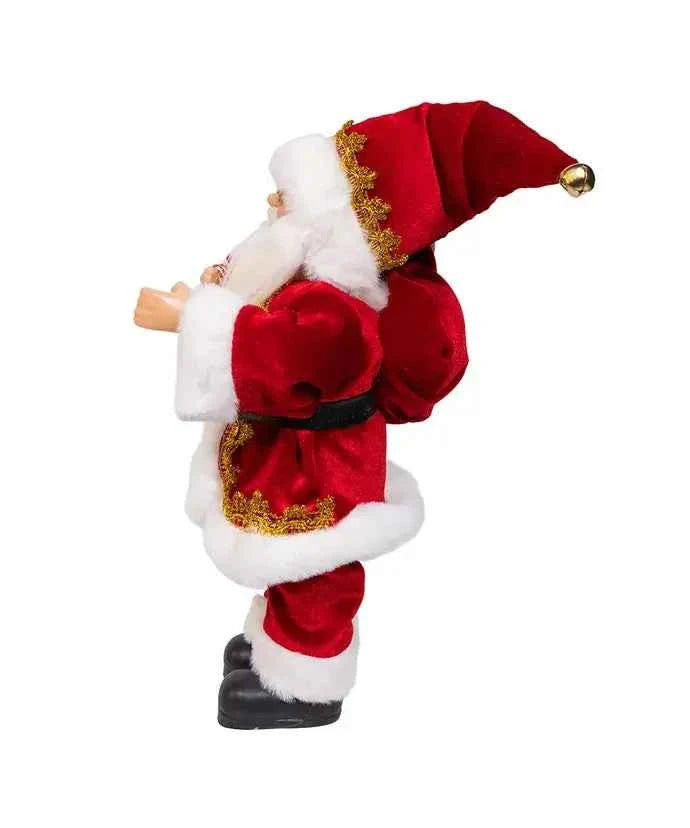 12" Standing Christmas Santa W/Sack