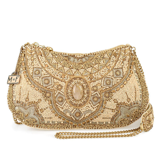 Sand Dune Gem and Beaded Southwestern Crossbody Handbag