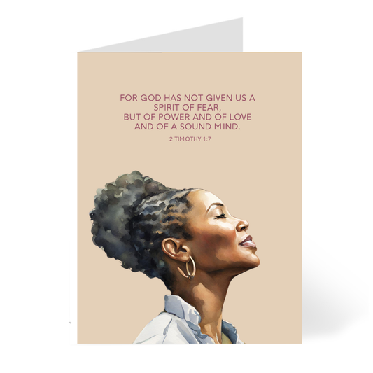 2 Timothy 1:7 | Hope Card | Christian Faith | Bible Verse