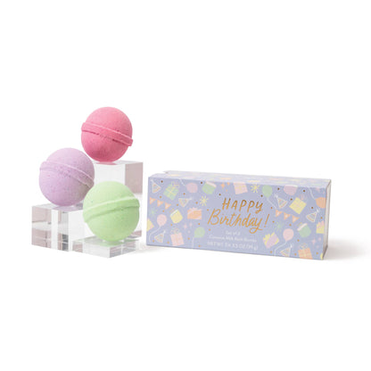 Happy Birthday Bath Bomb Gift Set -Cait + Co
