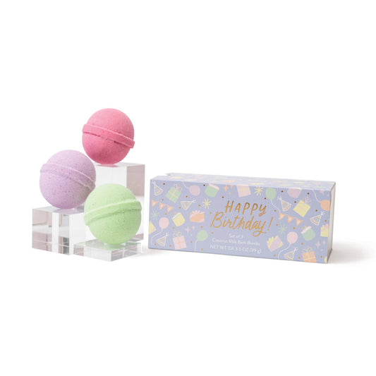 Happy Birthday Bath Bomb Gift Set -Cait + Co