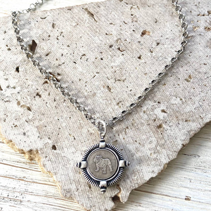 Bulldog jewelry coin necklace Atlanta butler  Mississippi