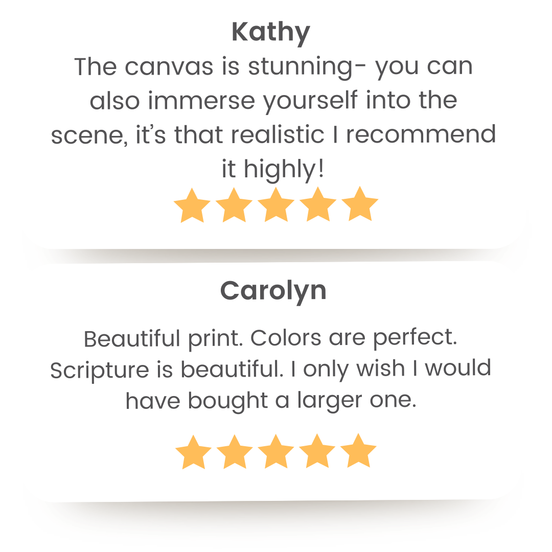 Cuadro sobre lienzo con paisaje invernal de Olive Branch Farmhouse - Isaías 40:8, regalos cristianos.