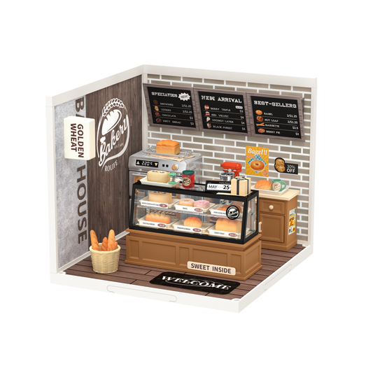 Hands Craft - DIY Miniature House Kit: Golden Wheat Bakery