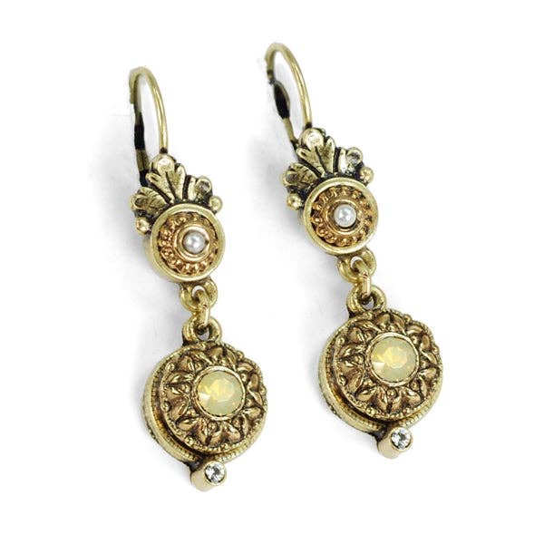 Joyería Sweet Romance - Pendientes victorianos con roseta E1172