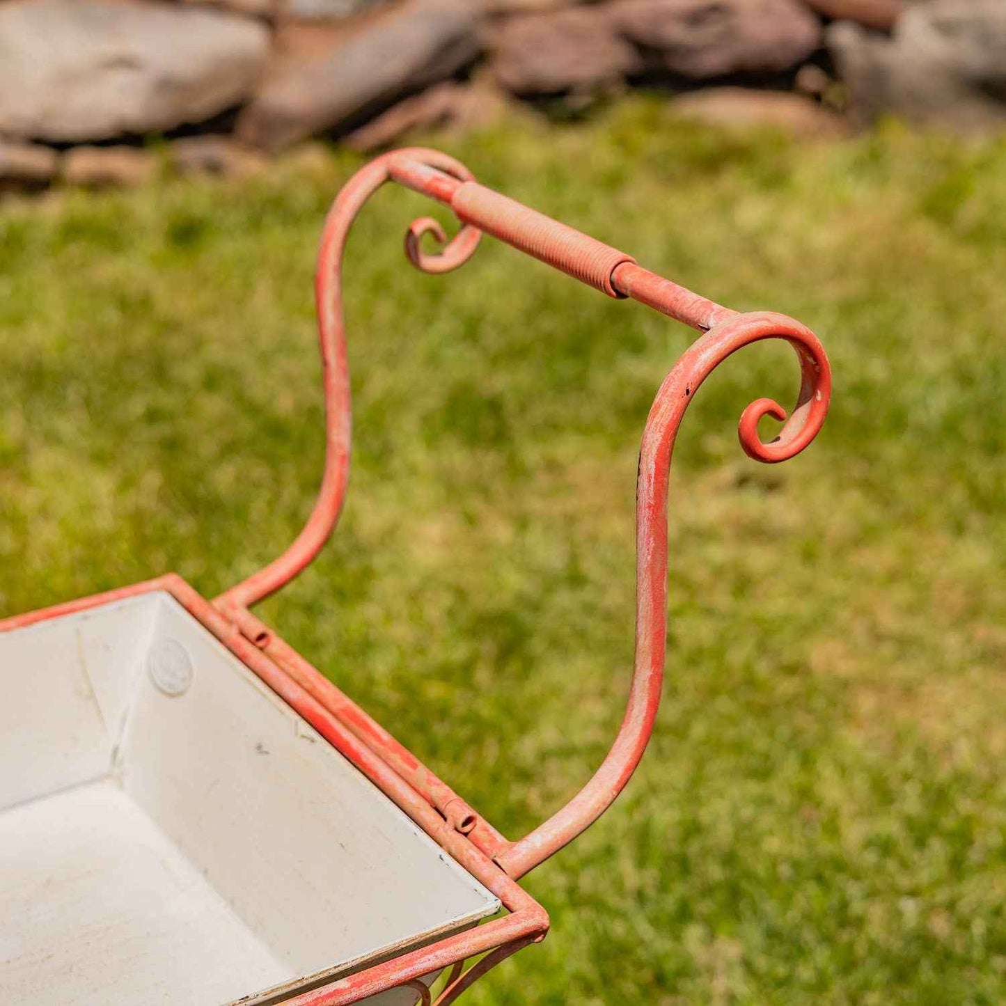 32" Metal Garden-Flower Cart - 3 options - "London 1820": Pink