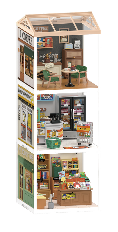 Hands Craft - DIY Miniature House Kit: Breezy Time Cafe