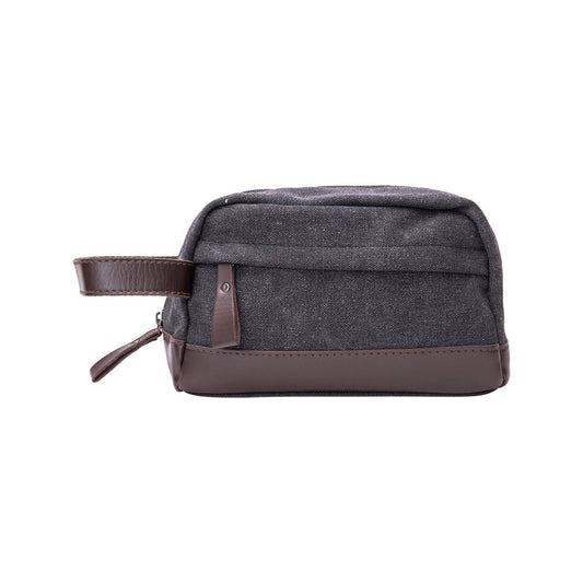 Canvas Dopp Kit | Men's Rugged Travel Toiletry Bag: Black