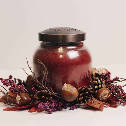 Harvest Acorns & Branches Candle Ring – Fall Home Decor