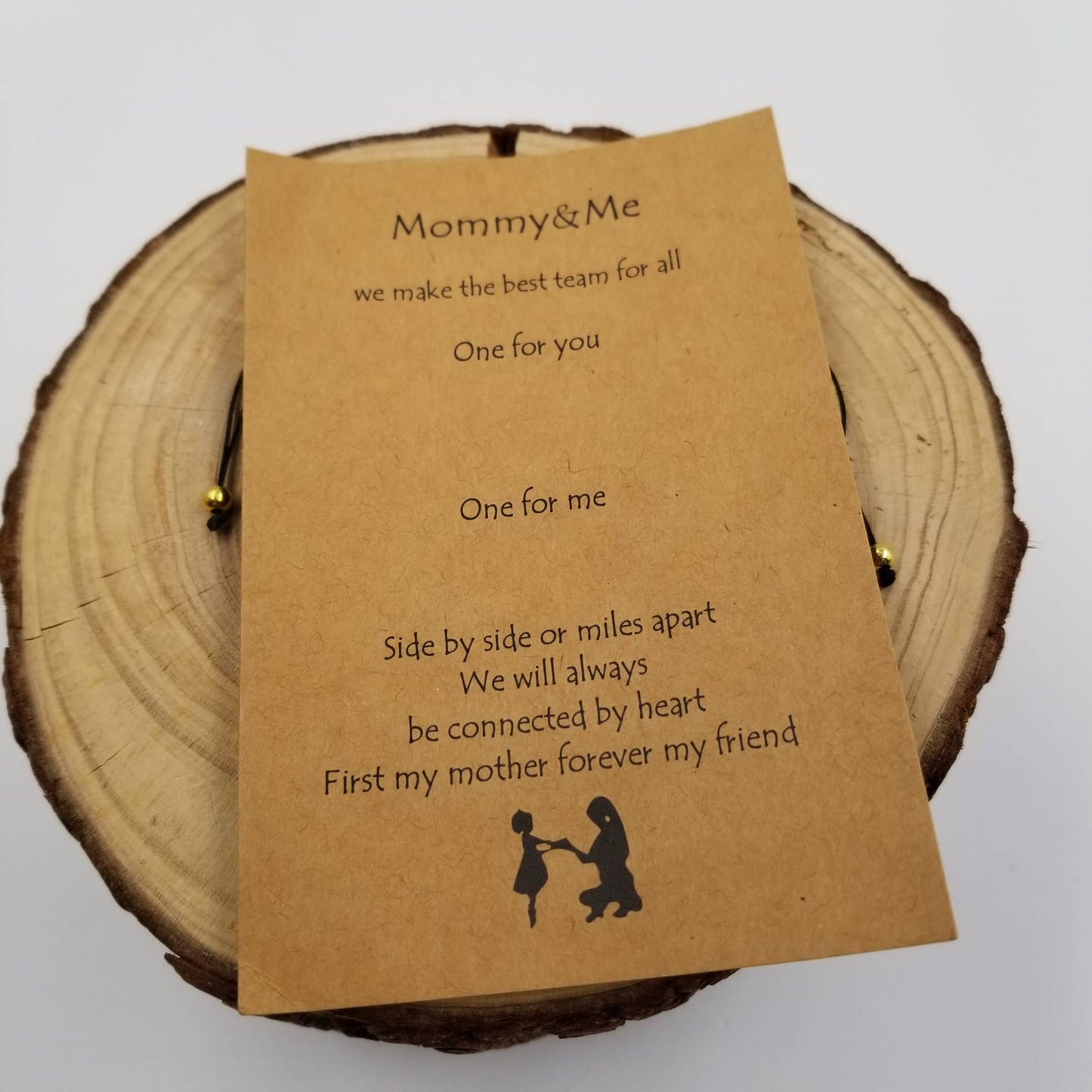 Natural Stone Mother's Day Bracelet Set with Card