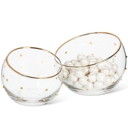 Medium Angled Bowl with Dots
