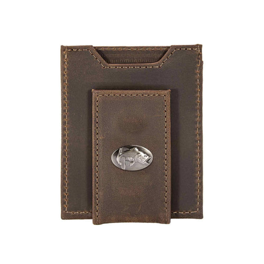 Bass Magnetic Leather Slim Wallet: Crazyhorse Brown