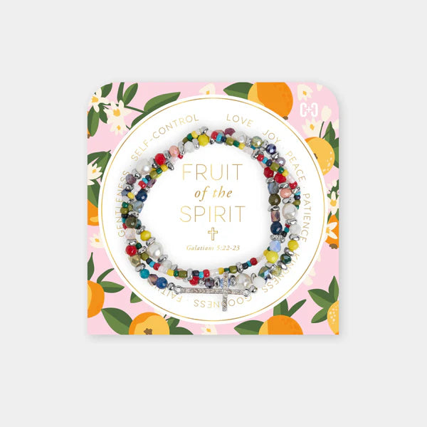 Fruit of the Spirit Heavenly Trio Bracelet: Silver