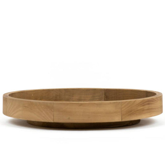 Bandeja giratoria de madera de 10x10x3 - Natural