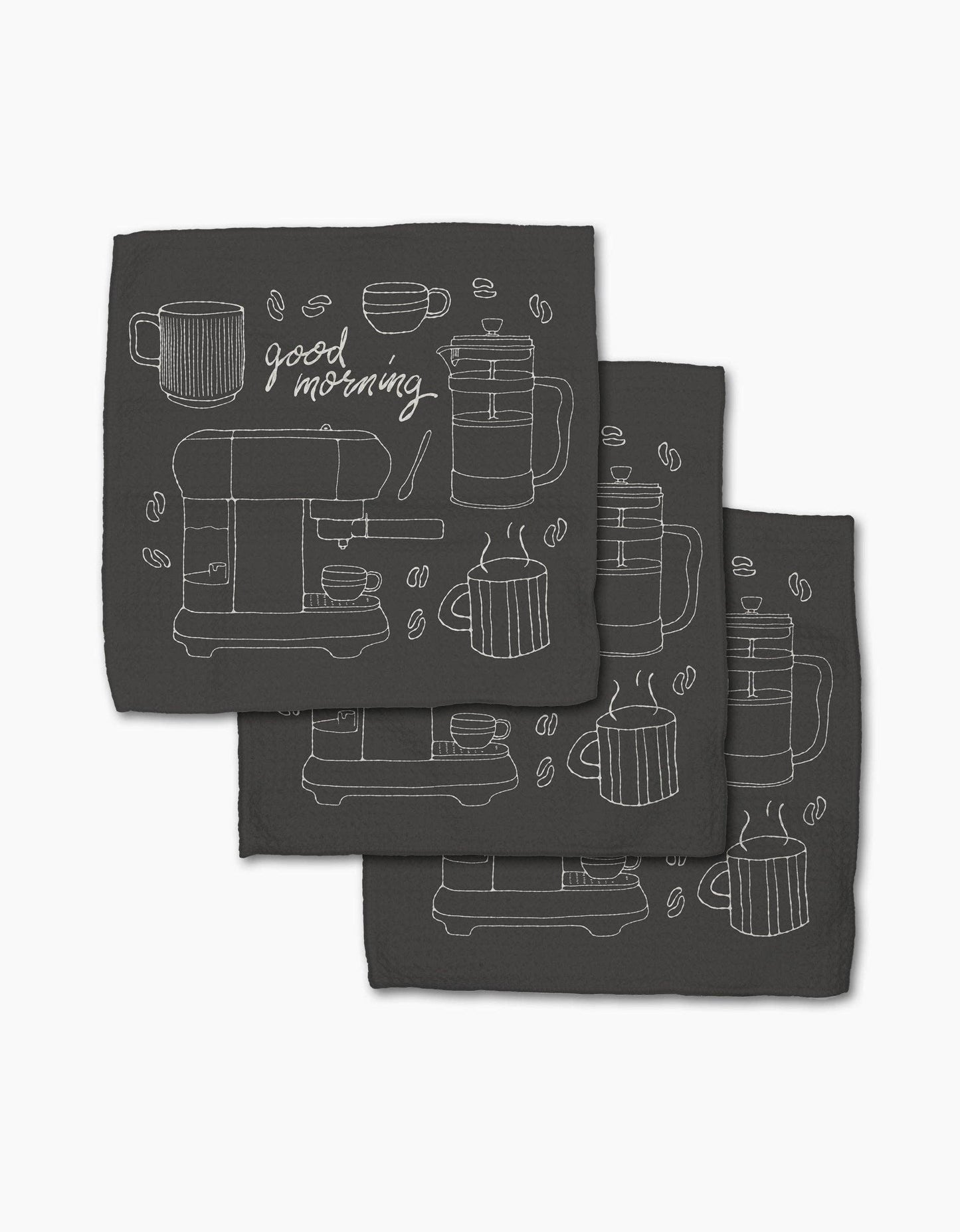 Geometry - Good Morning Coffee Dishcloth Set