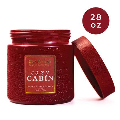 Cozy Cabin – 28oz Zest For Life Luxury Candle