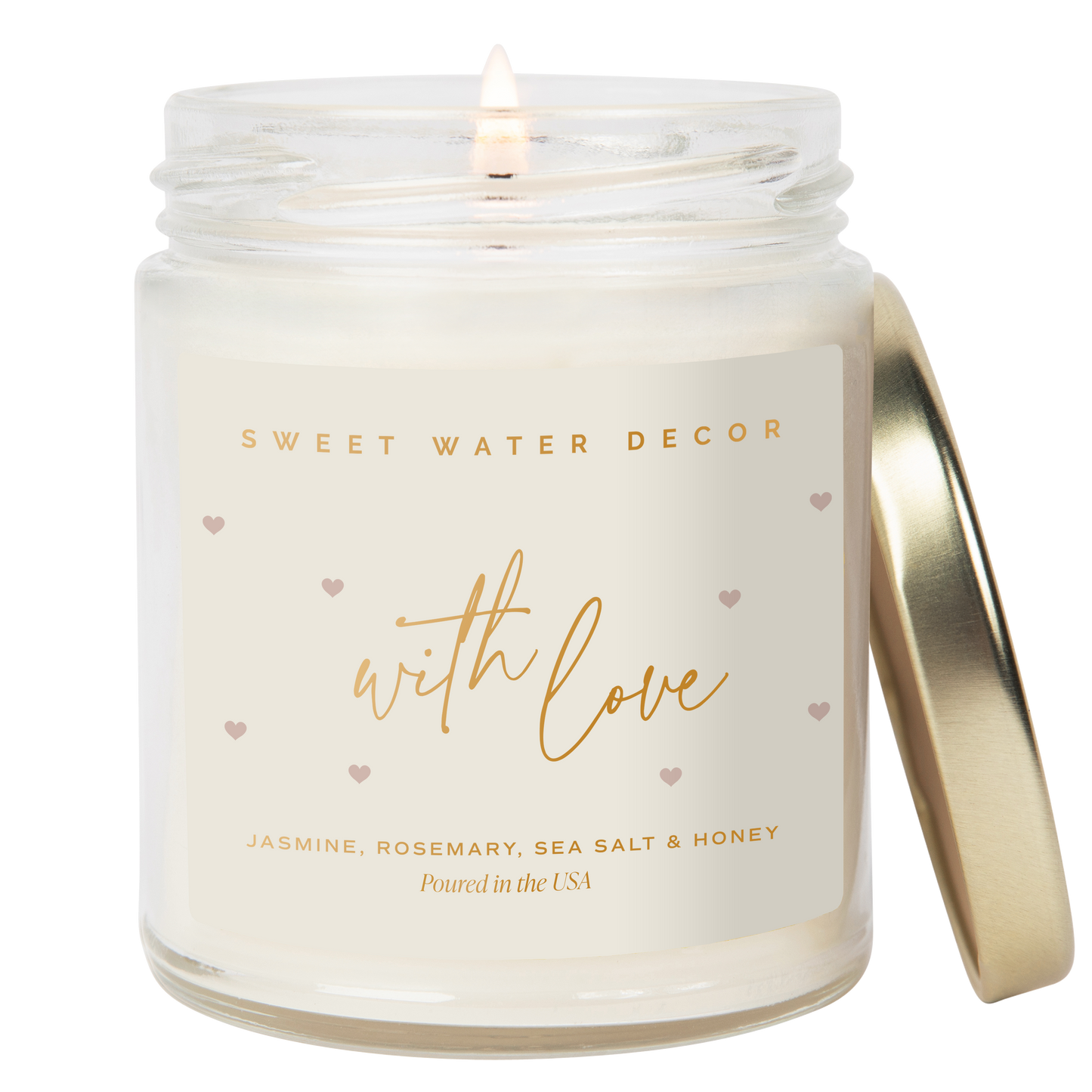 With Love 9 oz Soy Candle - Valentine's Day Gifts