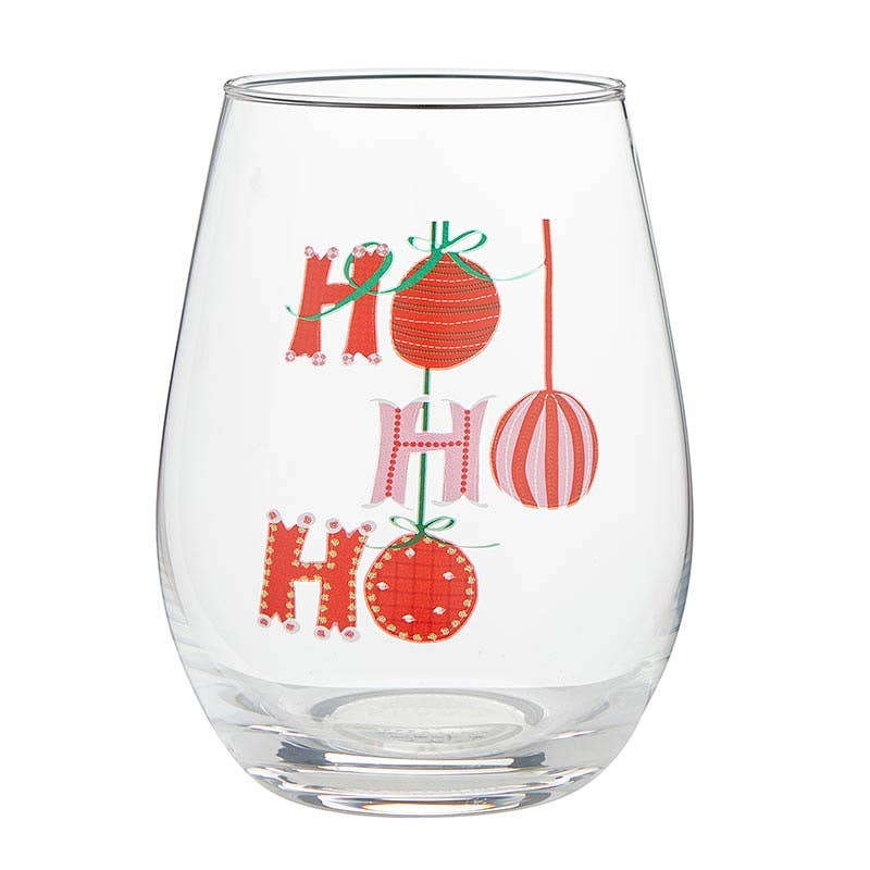 Wineglass & Pop Gift Set Ho Ho Ho