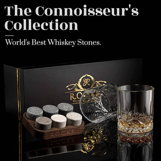 Piedras para enfriar whisky ROCKS - Set para conocedores - Edición exclusiva para vasos de whisky