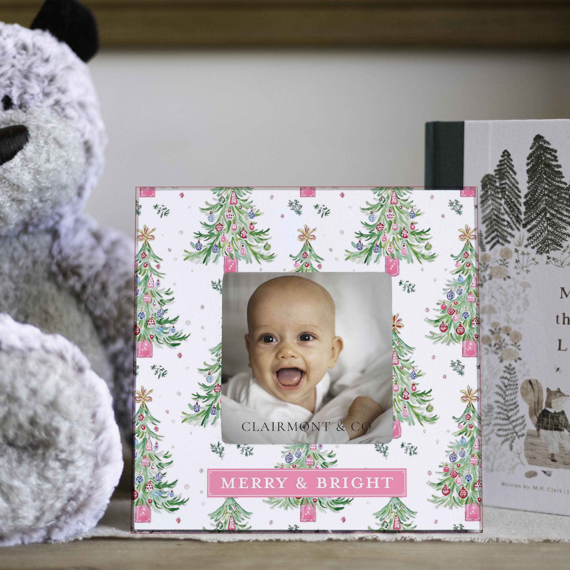 Simply Square Frame-Blush & Baubles - Millennial Christmas: White / Regular