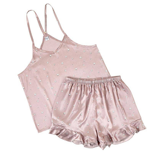 Bella Sleep + Spa - Cami + Ruffled Short - Cotton Blossom