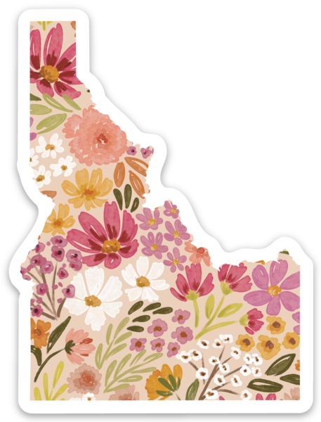 Idaho Floral State Sticker