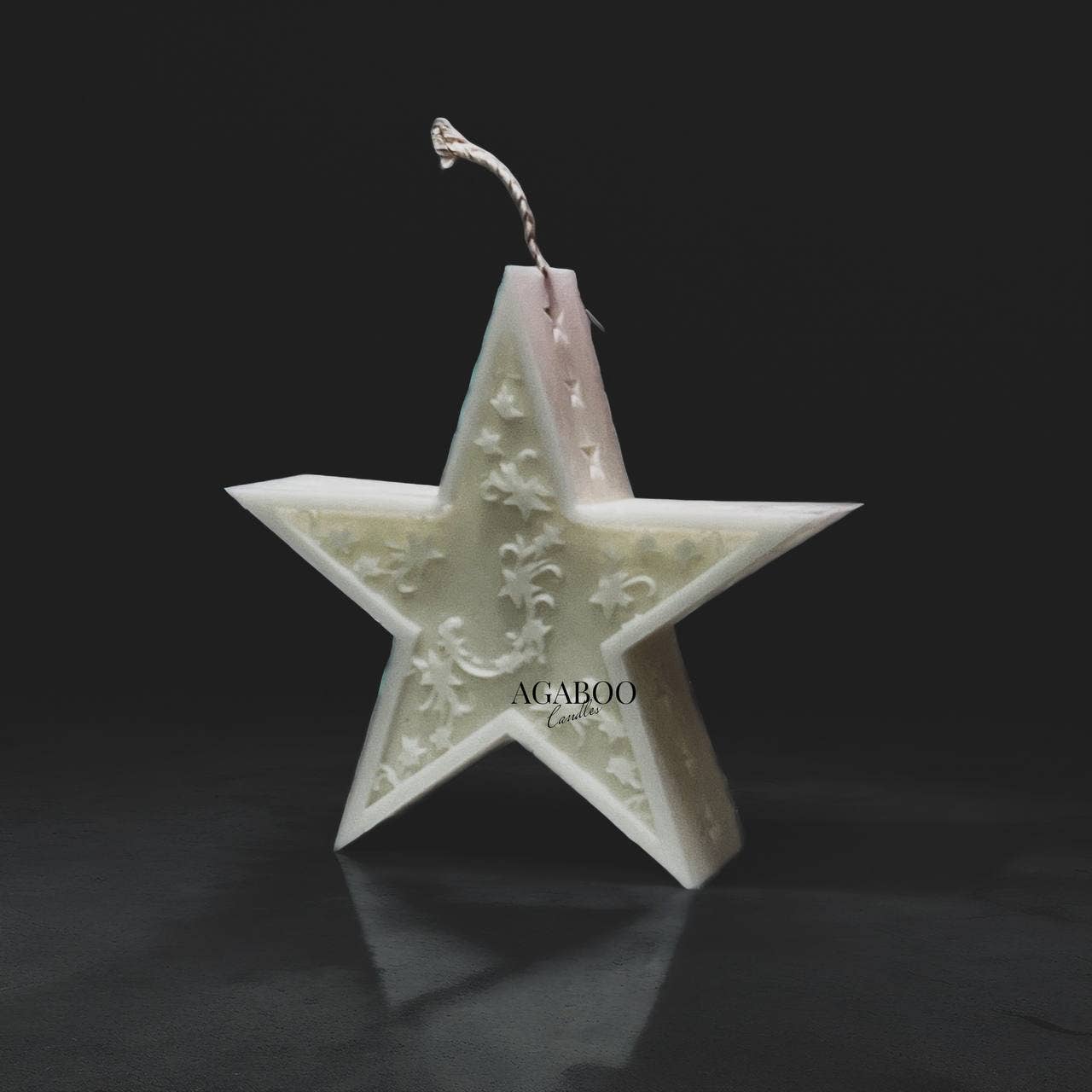 Mandala Crescent Moon Star Candle 5x5in - Religion