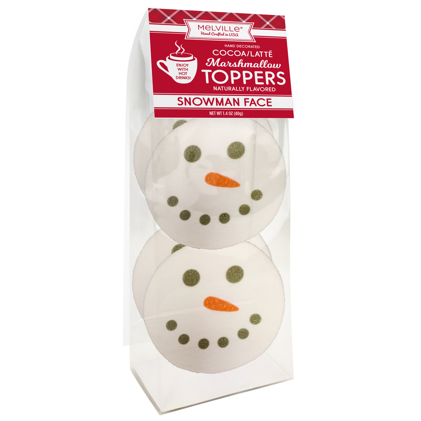 Smiling Snowman Marshmallow Topper