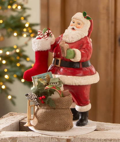 Bethany Lowe Designs - Santa Filling the Stocking