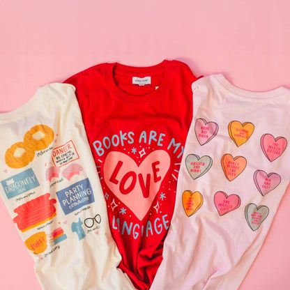 Books Are My Love Language Pippi Tee - Red