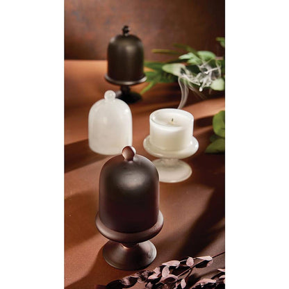 White Cloche Candle