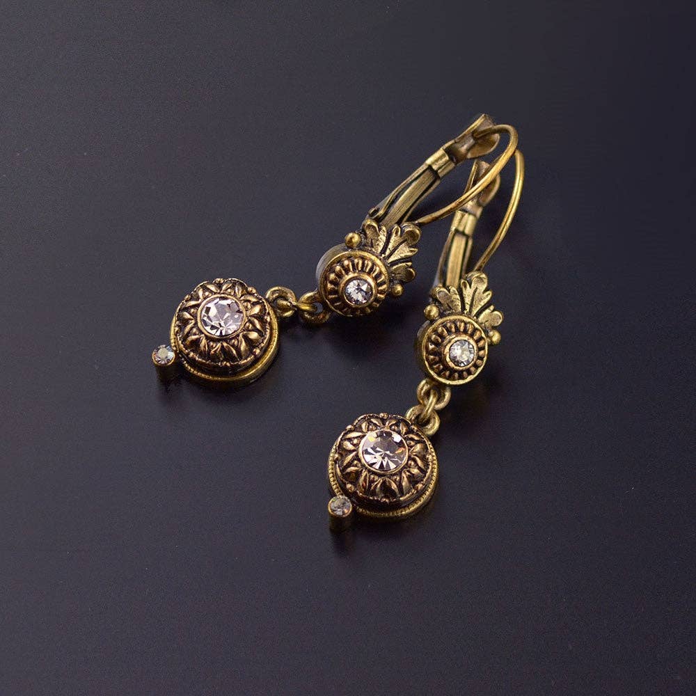 Joyería Sweet Romance - Pendientes victorianos con roseta E1172