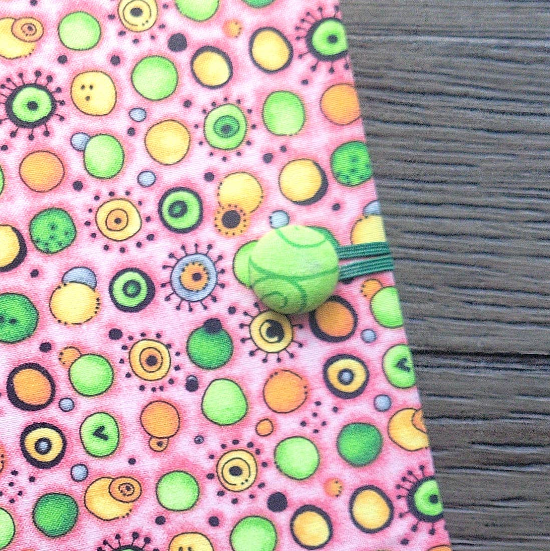 Fabric Covered Hardcover Notebook Composition Book Cover - Googly Eyes