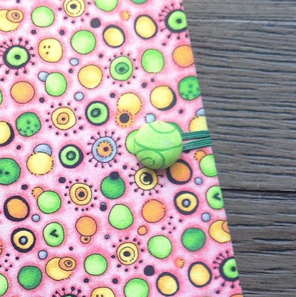 Fabric Covered Hardcover Notebook Composition Book Cover - Googly Eyes
