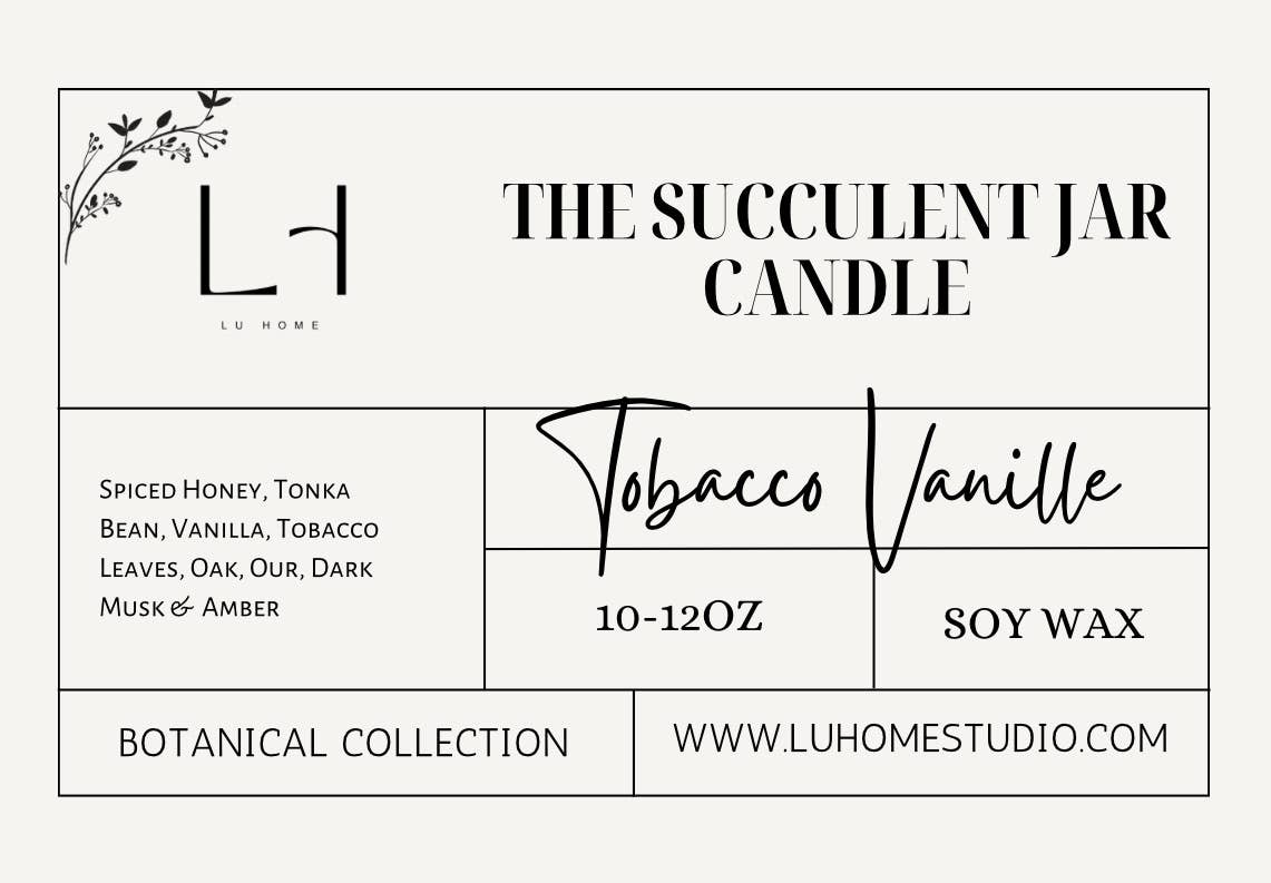 The Succulent Scented 3 Wick Cactus Candle Jar