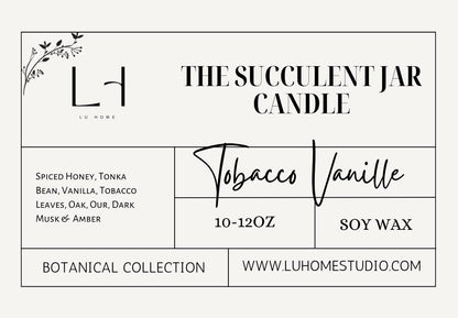 The Succulent Scented 3 Wick Cactus Candle Jar