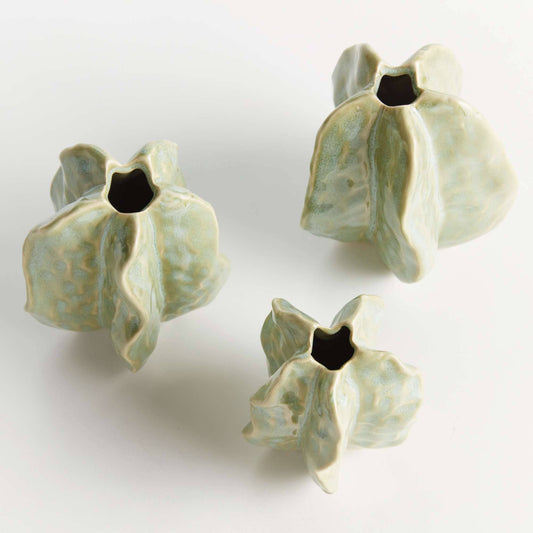 Napa Home & Garden - Bethany Bud Vases, Set of 3 - Seafoam Ceramic Decor