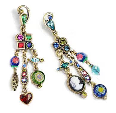 Mismatched Modernist Geometric Earrings
