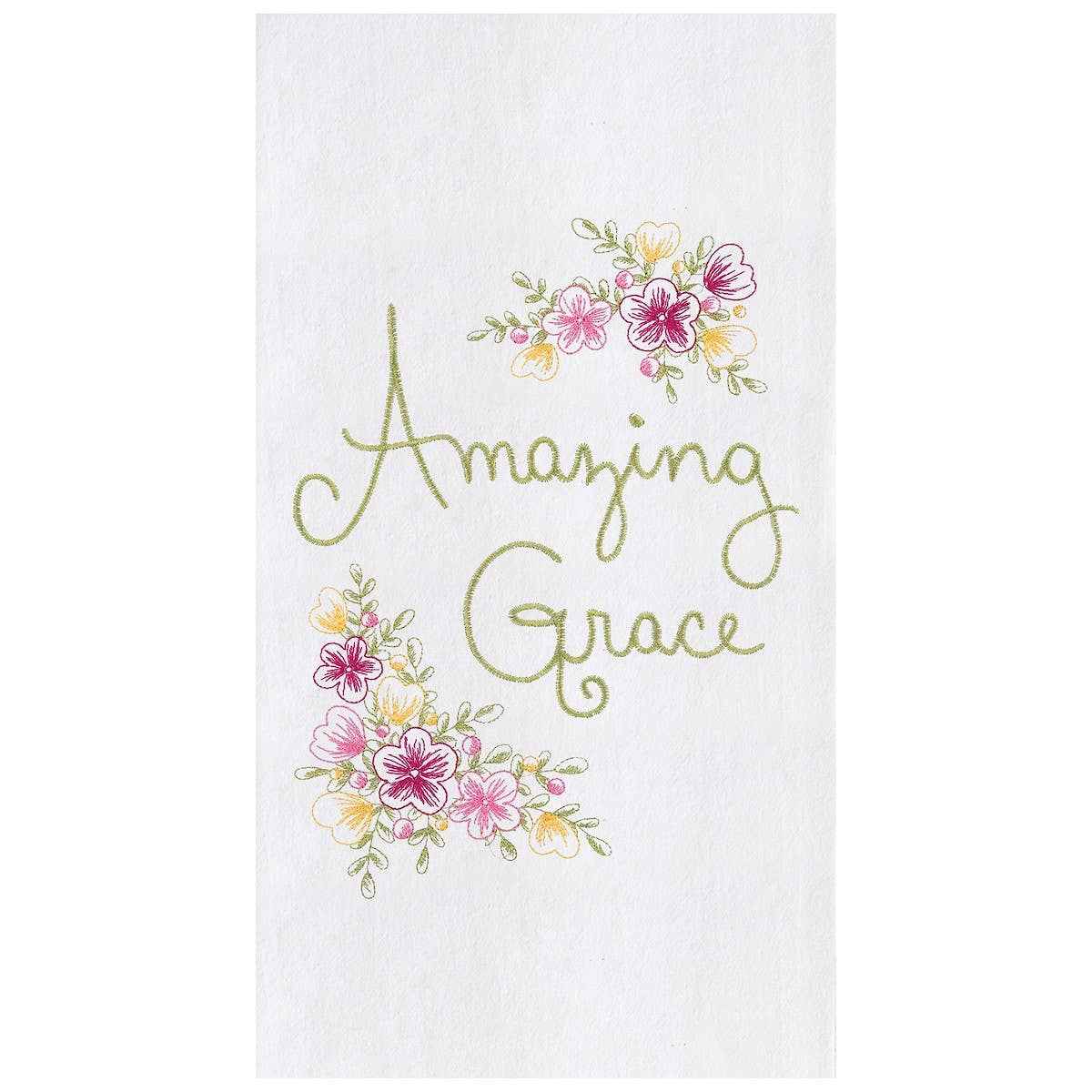 Amazing Grace Floral Kitchen Towel