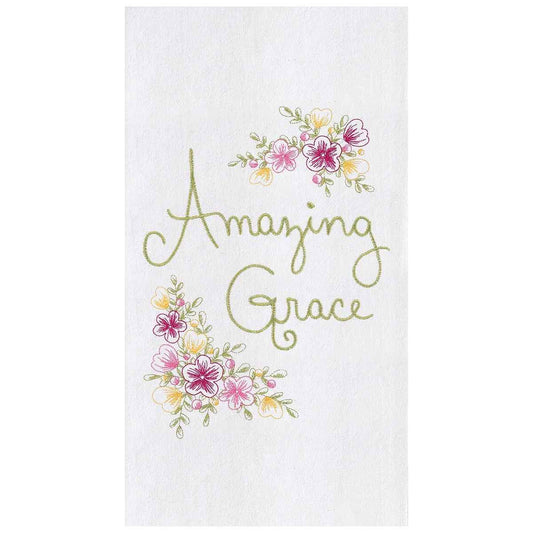 Amazing Grace Floral Kitchen Towel